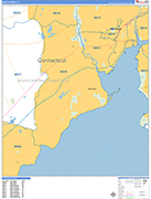 West Haven  Wall Map Basic Style